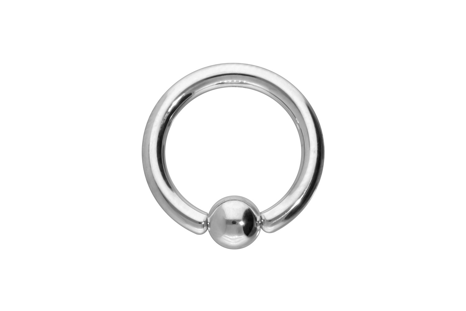 14/18 Karat Gold Klemmkugelring Piercing